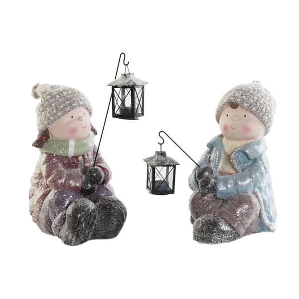 Joulukuusenpallo DKD Home Decor Monivärinen 29 x 18 x 34 cm (2 osaa)