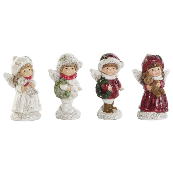 Julekule DKD Home Decor Flerfarget Gutter 6,7 x 5,1 x 11,4 cm (4 enheter)