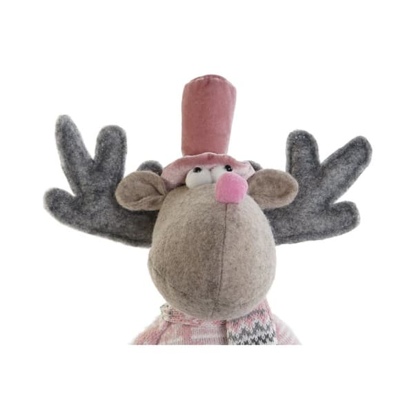 Julekule DKD Home Decor Flerfarget Reinsdyr 16,5 x 11,4 x 40,6 cm (2 enheter)