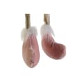 Miniatyrbilde 3 av 3: Julekule DKD Home Decor Hvit Brun Rosa Reinsdyr 17 x 14 x 63,5 cm (2 enheter)