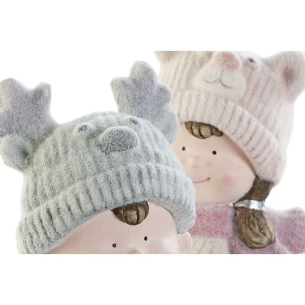 Joulukuusenpallo DKD Home Decor Monivärinen Pojat 23 x 21 x 36 cm (2 osaa)