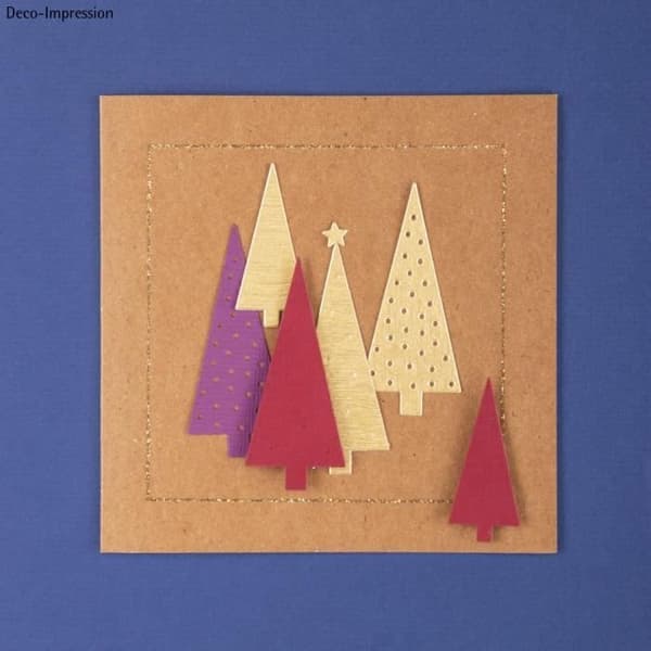 Skärmallskit - LS - Xmas Tree - 0,7x0,7cm till 3x6,9cm - 4 stycken - Svart