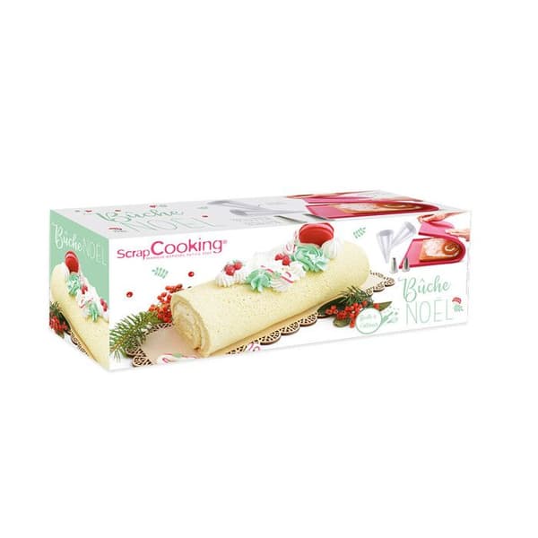Kit Bûche de Noël - SCRAPCOOKING - 36 cm - Festlig dekoration - Inomhus - Jul - Blanda
