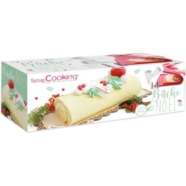 Kit Bûche de Noël - SCRAPCOOKING - 36 cm - Festlig dekoration - Inomhus - Jul - Blanda