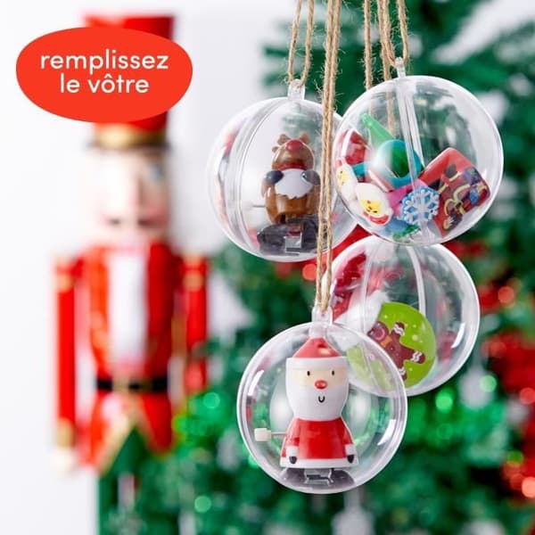 Transparenta Julkulor - TWIDDLERS - 48 stycken - 6 cm - Personlig Dekoration - DIY