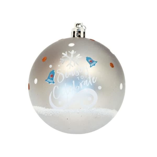 Julgranskulor - DISNEY-Frozen II - Set om 10 - Diameter 6cm - Plast - Snöeffekt