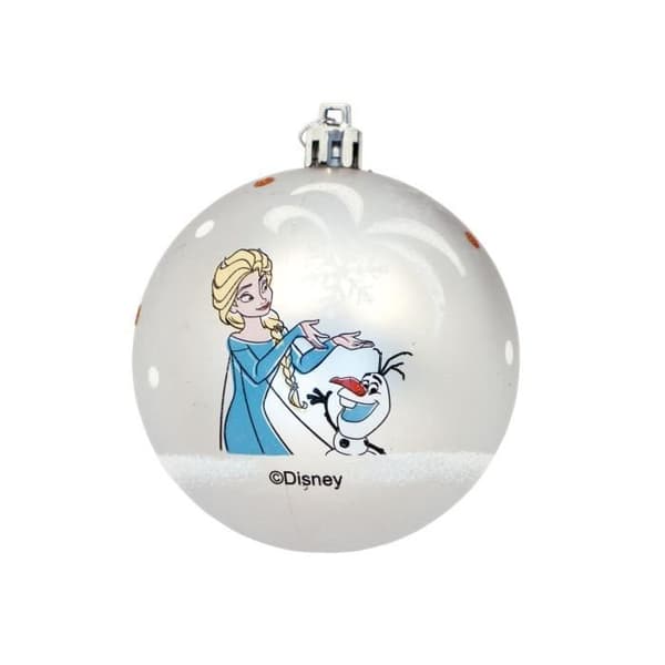 Julgranskulor - DISNEY-Frozen II - Set om 10 - Diameter 6cm - Plast - Snöeffekt