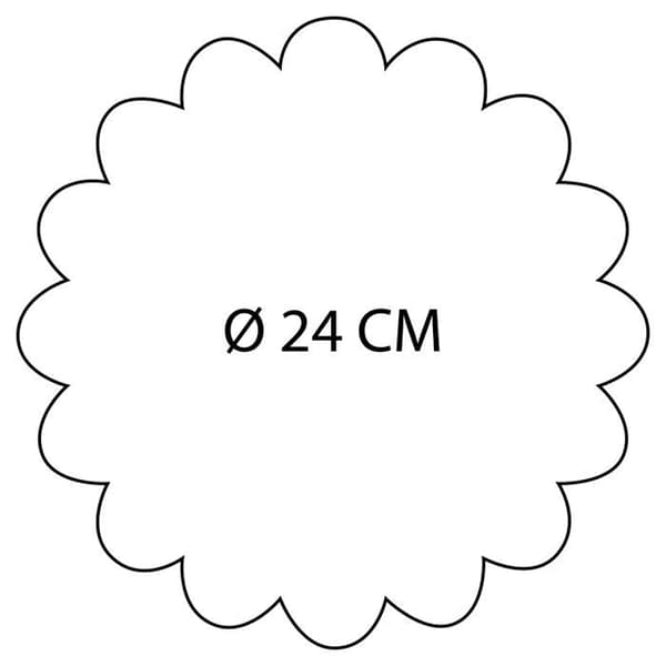 Ciao - 34518 - Kuvert med 100 tnt dekorationer med Flower Poly Lab tygeffekt (24 cm), gul