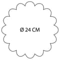 Miniatyrbild 2 av 2: Ciao - 34518 - Kuvert med 100 tnt dekorationer med Flower Poly Lab tygeffekt (24 cm), gul