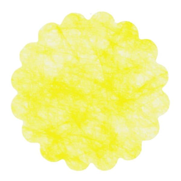 Ciao - 34518 - Kuvert med 100 tnt dekorationer med Flower Poly Lab tygeffekt (24 cm), gul