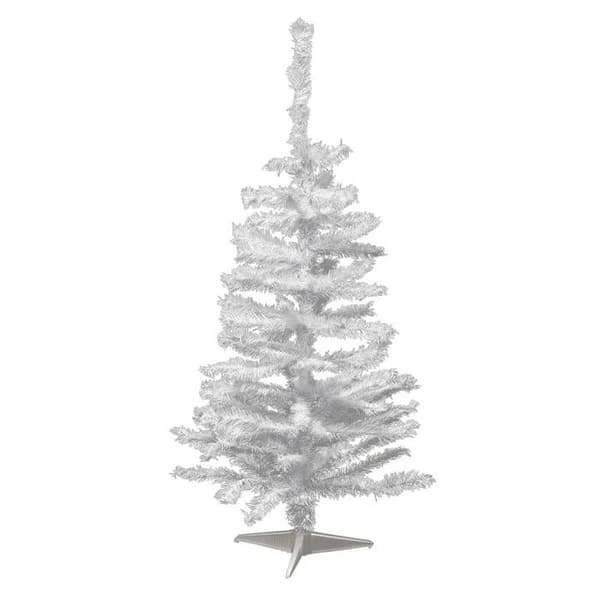 Julgran - Förtrollande ljus & jul - Elegant - 100 cm - Vit - PVC och Stål