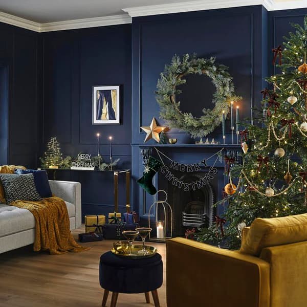 Guirlande av jul Ginger Ray - VEL-121 - med bär, dekorativt mittpunkt, grönt jul dörrsvaj.