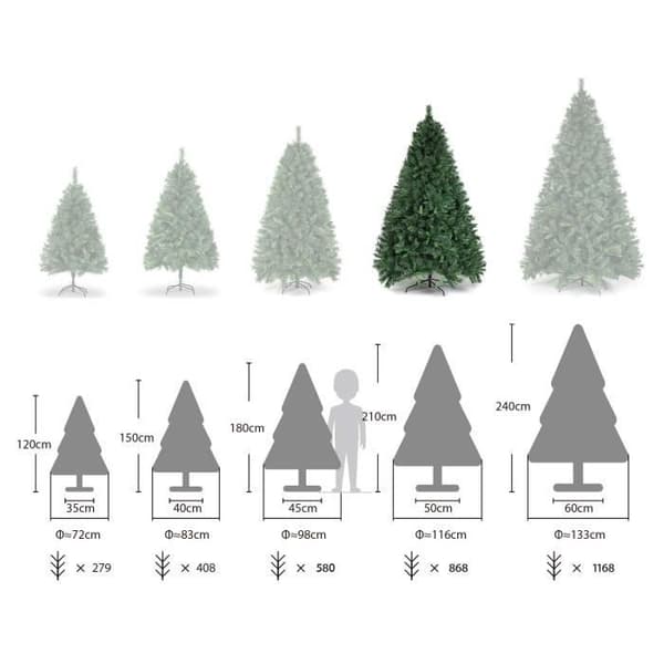 Julgran - SALCAR - 210 cm - PVC - Inomhus - Klassisk