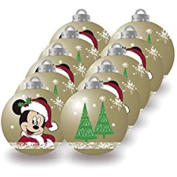 Julgranskulor - ARDITEX - Musse - Set om 10 - Ø 6 cm - Plastdekoration