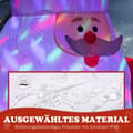 Miniatyrbillede 5 af 9: Oppustelig Juledekoration, 184x125x183 cm, Hvid og Rød
