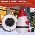 Miniatyrbillede 6 af 9: Oppustelig Juledekoration, 184x125x183 cm, Hvid og Rød