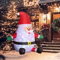 Miniatyrbillede 8 af 9: Oppustelig Juledekoration, 184x125x183 cm, Hvid og Rød