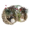 Miniatyrbild 3 av 3: Julgranskula DKD Home Decor Polyester Rattan (14 x 11 x 15 cm) (2 antal)