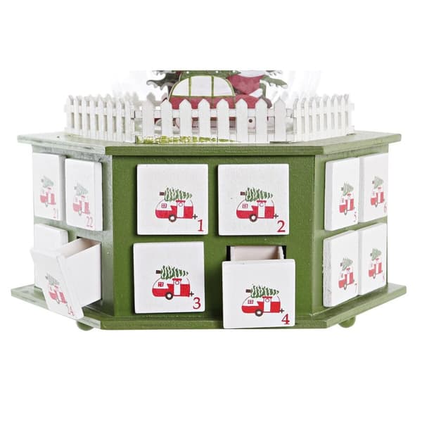 Adventskalender DKD Home Decor Trä (22 x 19 x 20 cm) (2 antal)