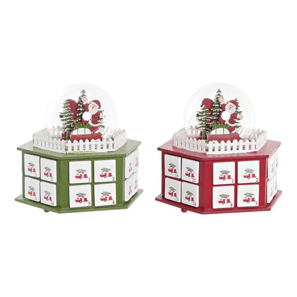 Adventskalender DKD Home Decor Trä (22 x 19 x 20 cm) (2 antal)