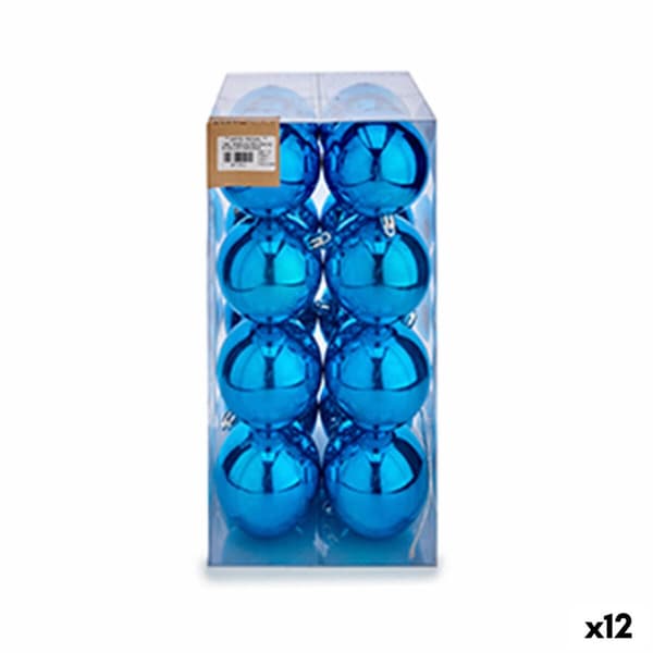 Uppsättning av julkulor Krist+ K1912475-1 Blå Plast (12 antal)