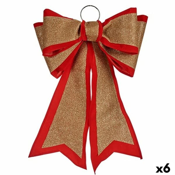 Lasso Krist+ HJ1-12074 Röd Gyllene PVC 40 x 60 cm Julgranskula (6 antal)