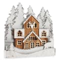 Miniatyrbild 2 av 3: Prydnadsfigur Ljus Stad Vit Brun Trä 44 x 43 x 6 cm (4 antal)