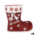 Miniatyrbild 1 av 2: Prydnadsfigur Känga Glitter Vit Röd polypropen PET 26 x 27 x 14 cm (8 antal)