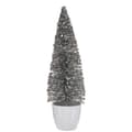 Miniatyrbild 2 av 2: Prydnadsfigur Julgran Vit Silvrig Plast 10 x 33 x 10 cm (6 antal)