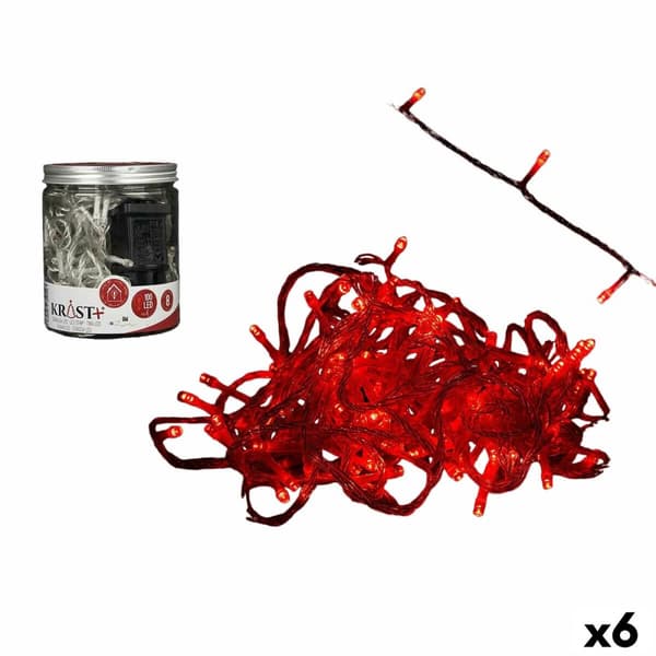 LED-krans Röd 8 m 3,6 W (6 antal)