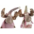 Miniatyrbild 4 av 4: Julgranskula DKD Home Decor Vit Rosa Gyllene Ren 15 x 17 x 50 cm (2 antal)