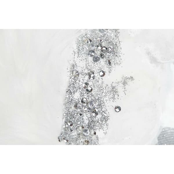 Julgranskula DKD Home Decor Vit Ekorre 22 x 11 x 22 cm (2 antal)