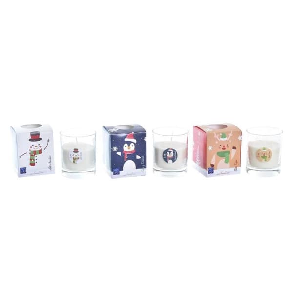 BOUGIE Juldekoration Glas vax Set om 3 Juldekoration 9cm