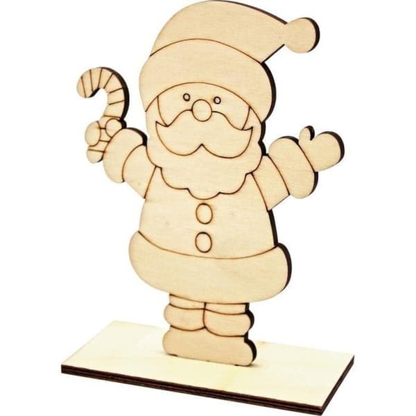 Julgran av trä på fot