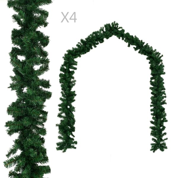 Julgirlanger 4 st grön 270 cm PVC