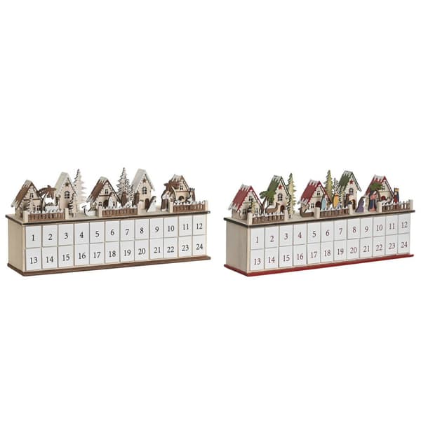 Adventskalender DKD Home Decor Trä 45 x 11 x 23 cm (2 antal)