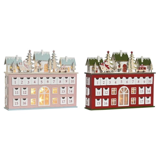 Adventskalender DKD Home Decor Trä 37,5 x 8,5 x 31 cm (2 antal)