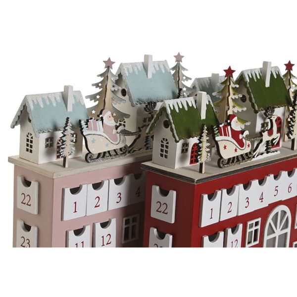 Adventskalender DKD Home Decor Trä 37,5 x 8,5 x 31 cm (2 antal)