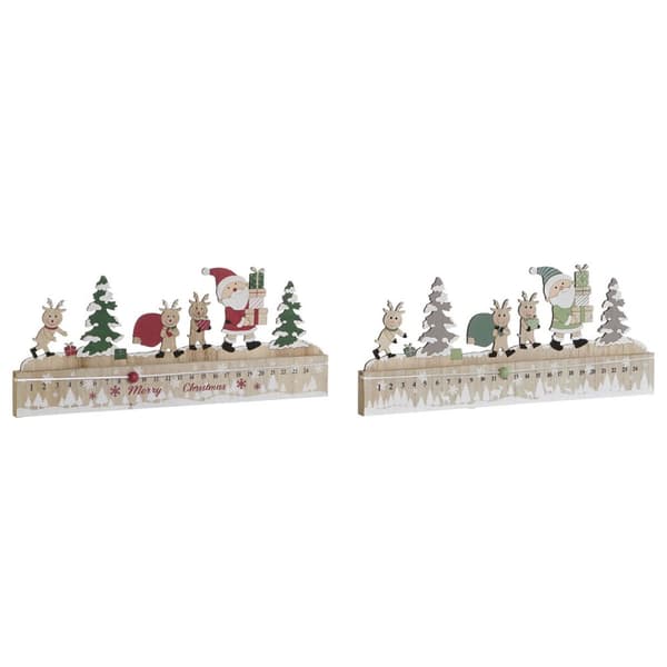 Adventskalender DKD Home Decor Trä MDF 45 x 1 x 19 cm 45 x 2 x 19 cm (2 antal)