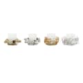 Miniatyrbild 2 av 4: Ljus DKD Home Decor Gyllene Silvrig Jul 10.5 x 10.5 x 7 cm 10,5 x 10,5 x 7 cm (4 antal)