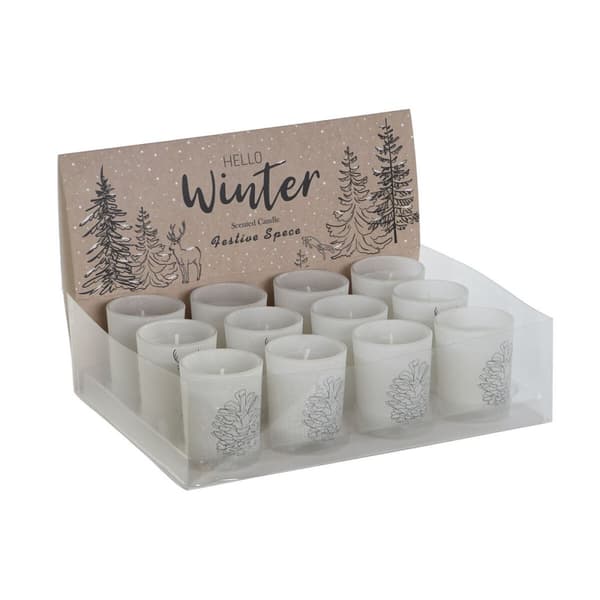 Ljus DKD Home Decor Vit Jul 5 x 5 x 6 cm (3 antal)