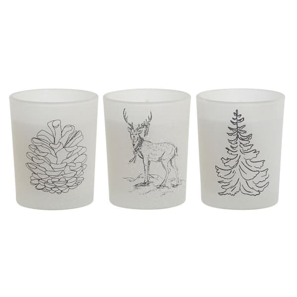 Ljus DKD Home Decor Vit Jul 5 x 5 x 6 cm (3 antal)