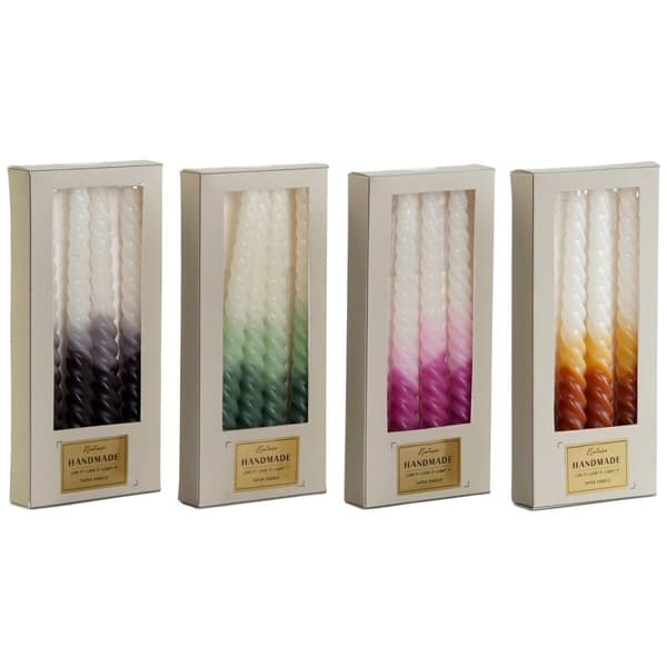 Kynttilät DKD Home Decor Kaksivärinen 2 x 2 x 25 cm 2 x 2 x 20 cm (4 Kappaletta) (4 osaa)