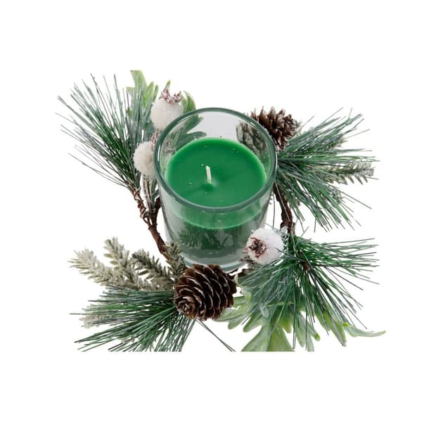 Kynttilä DKD Home Decor Punainen Vihreä 5,5 x 5,5 x 6,5 cm (2 osaa)