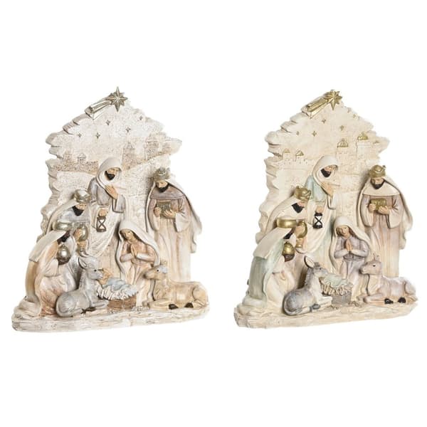 Kynttilä DKD Home Decor Sininen Valkoinen Pinkki Hartsi 24 x 8 x 27,5 cm (2 osaa)
