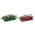 Miniatyrbillede 1 af 4: Stearinlys DKD Home Decor Rød Grøn 5,5 x 5,5 x 6,5 cm (2 enheder)