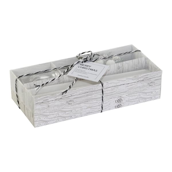 Lys DKD Home Decor Hvid Jul 21 x 10 x 5 cm 2 x 2 x 20 cm (4 Dele)