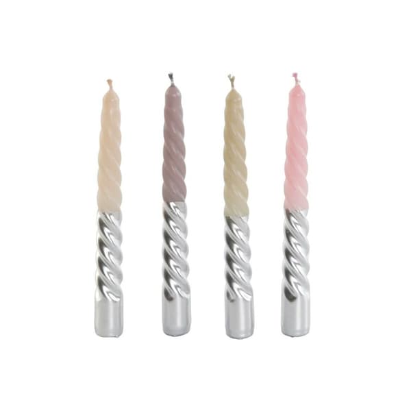 Kynttilät DKD Home Decor Kaksivärinen 2 x 2 x 18,5 cm (4 Kappaletta) (4 osaa)