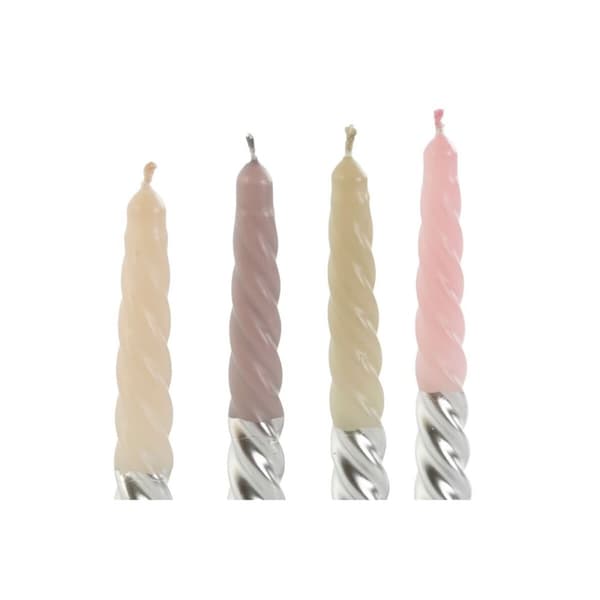 Kynttilät DKD Home Decor Kaksivärinen 2 x 2 x 18,5 cm (4 Kappaletta) (4 osaa)