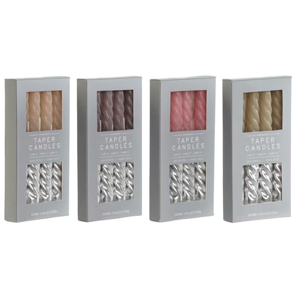 Kynttilät DKD Home Decor Kaksivärinen 2 x 2 x 18,5 cm (4 Kappaletta) (4 osaa)